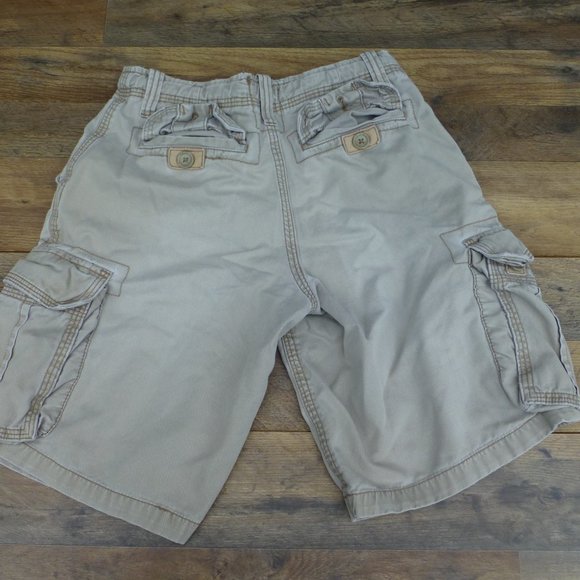 Aeropostale khaki cargo shorts 31 W heavy draw string - Picture 3 of 5